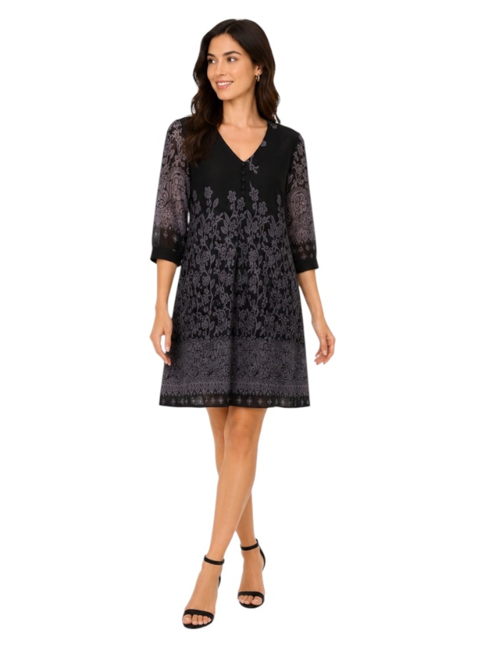 ⭐️ Papillon Blanc ($135) Floral Border Print Tunic Dress - PTP 20